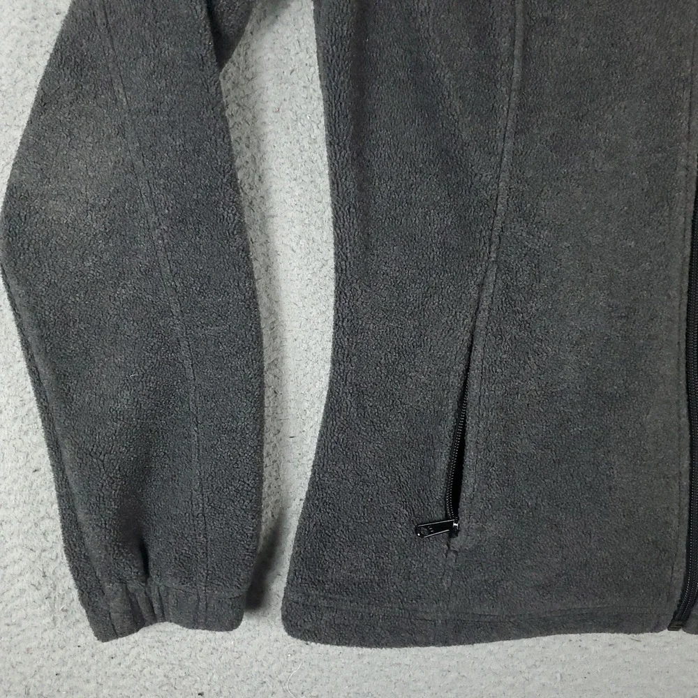 Columbia Sweater Womens Medium Gray Fleece Full Zip Up Jacket Sweatshirt - Picture 4 of 10